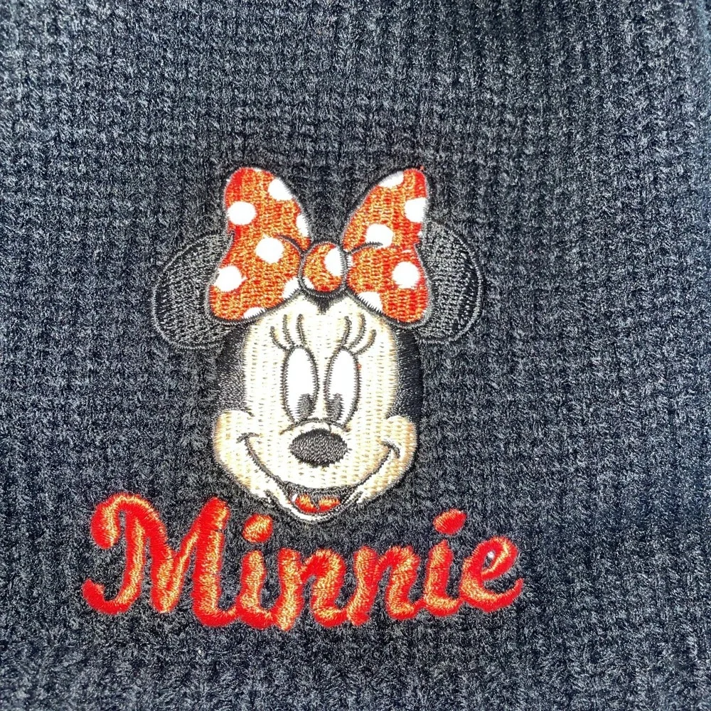Disney Minnie Mouse Beanie Black Sparkling Fuzzy‎ Ears Red Bow With  Rhinestones